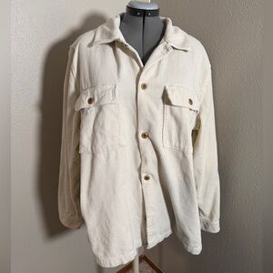 GAP Men's Cream shirt jacket corduroy